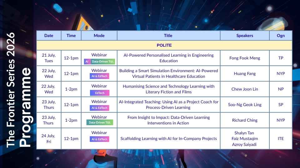 programme schedule image, click above for more info.